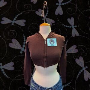 Papaya Chocolate Brown Knit Top